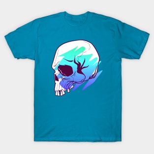 Skull Swash Ice Blue Gradient T-Shirt